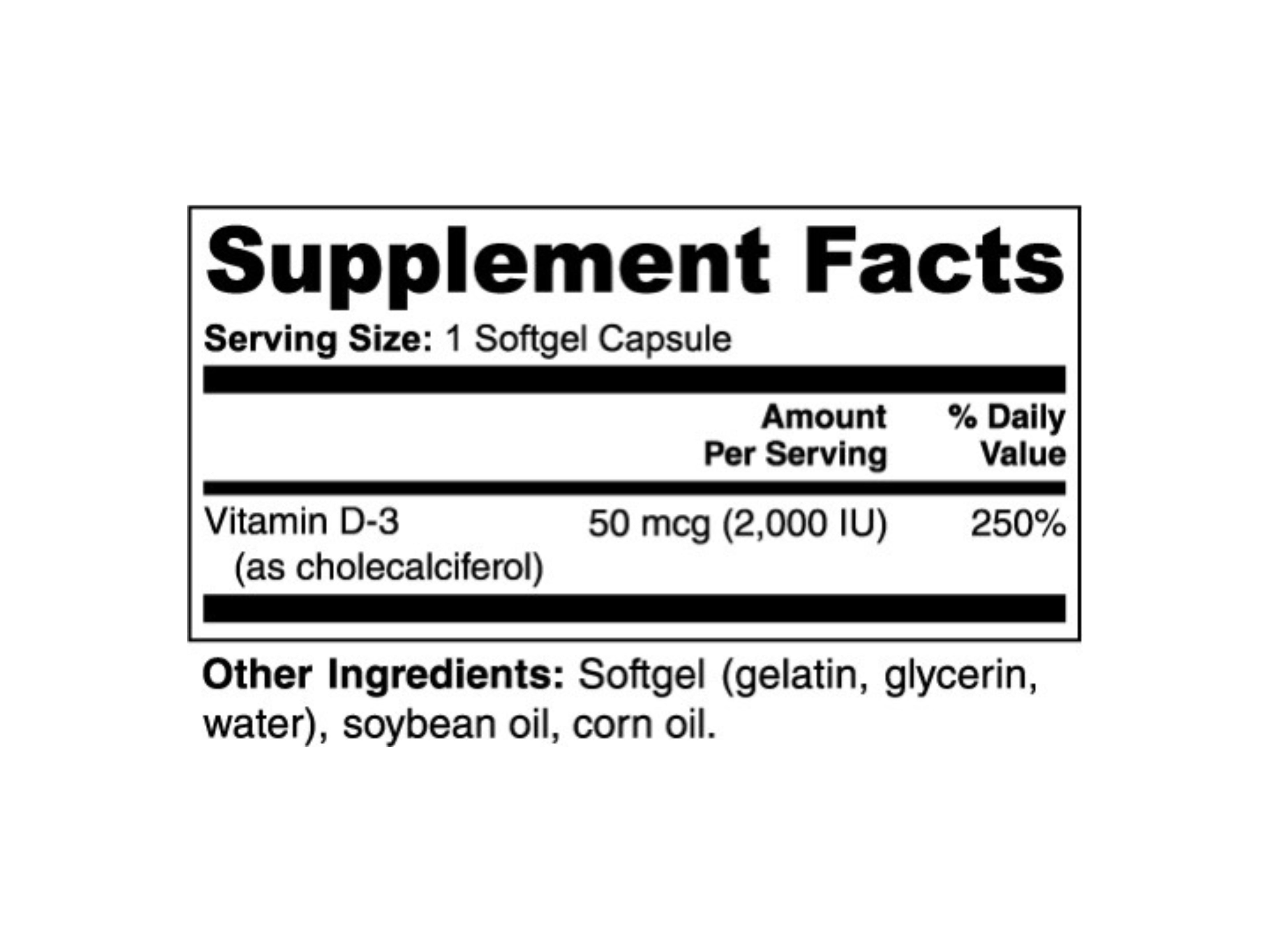 Vitamin D3 2,000 IU