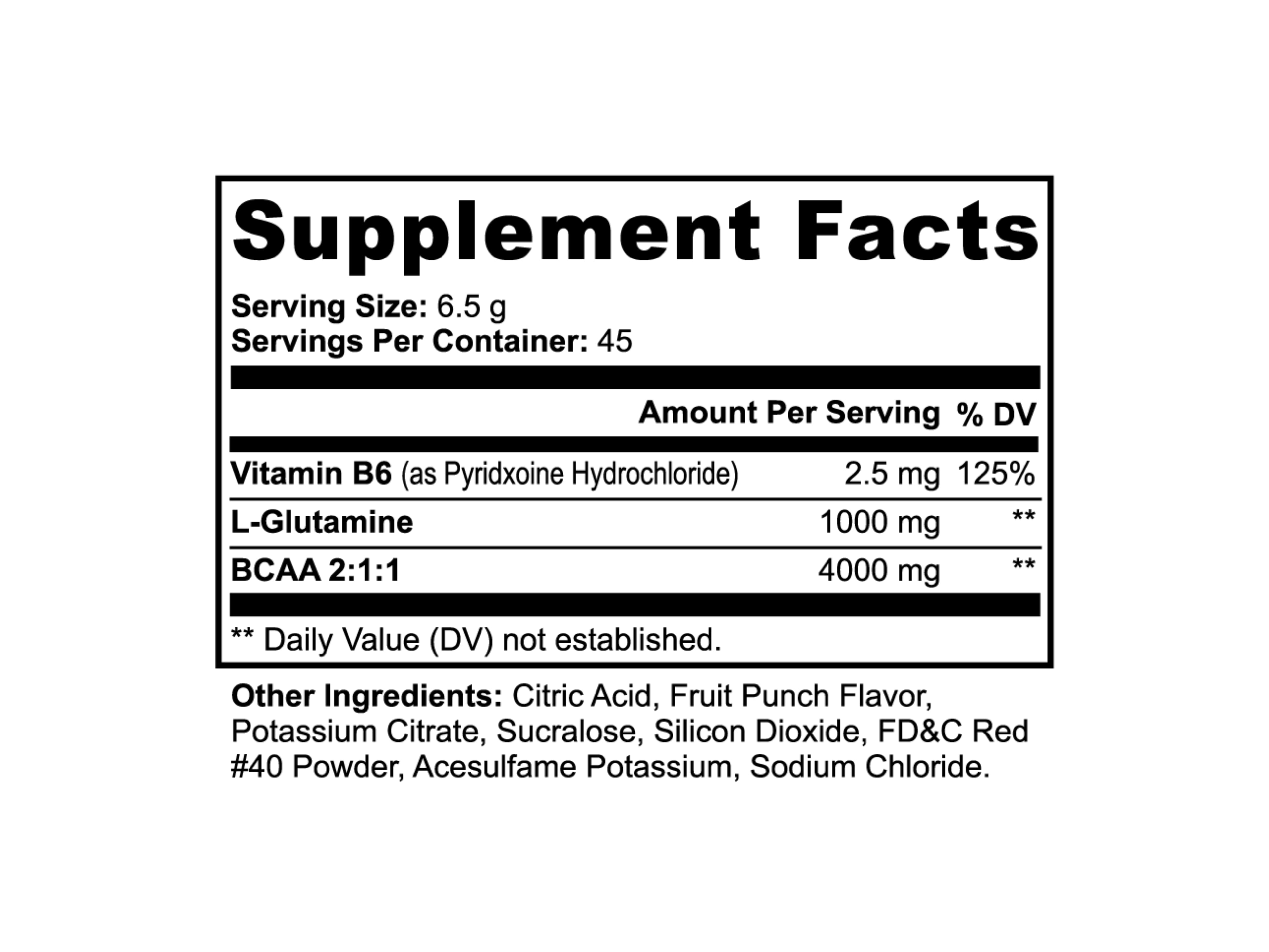 BCAA Post Workout Powder (Fruit Punch)