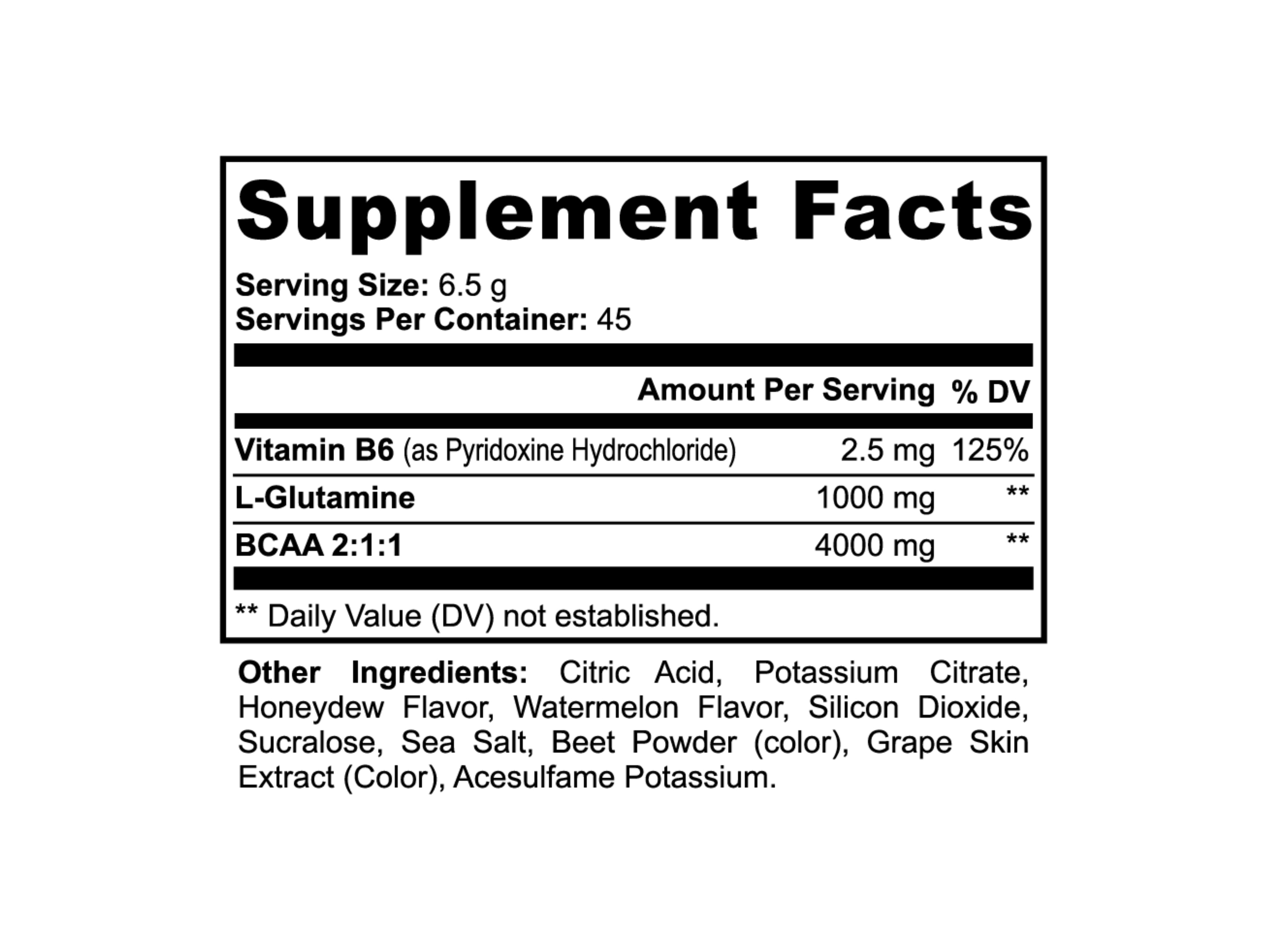 BCAA Post Workout Powder (Honeydew/Watermelon)