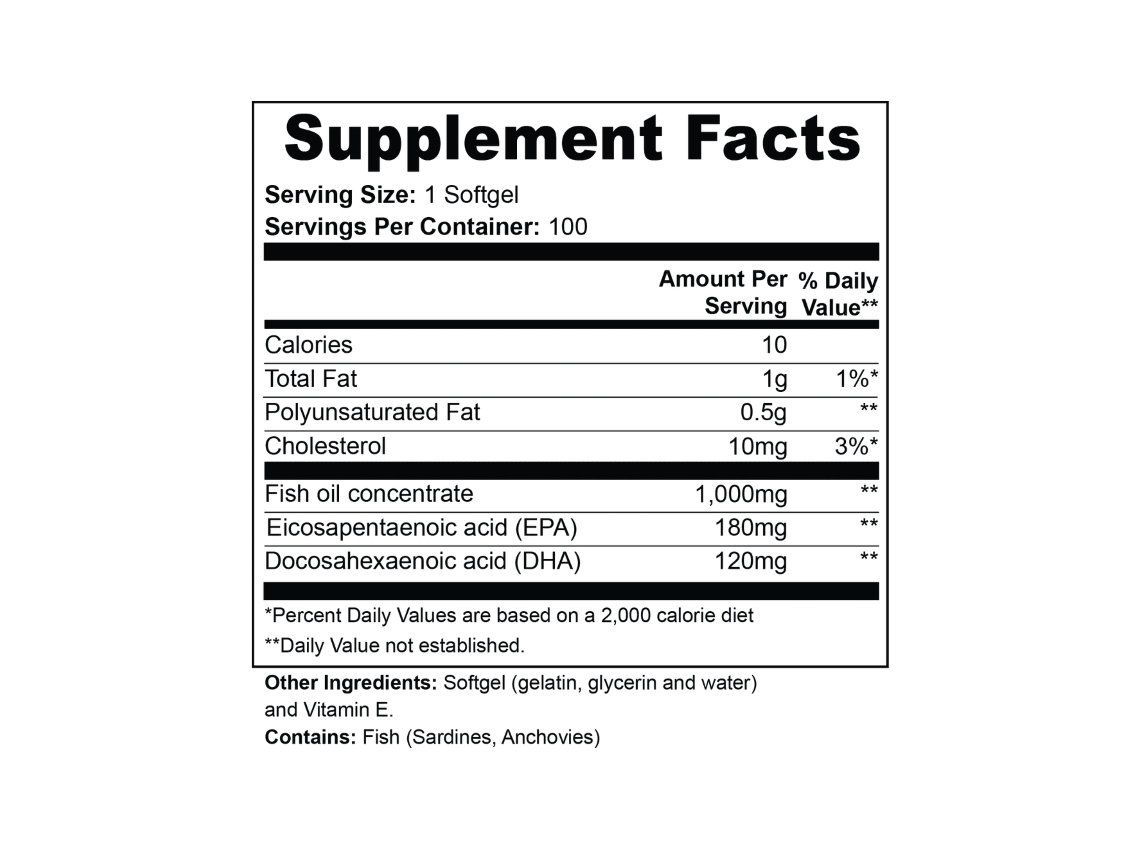 Omega-3 EPA 180mg + DHA 120mg
